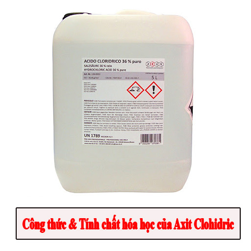 Công thức và tính chất hóa học của Axit Clohidric | KIDOPOOL
